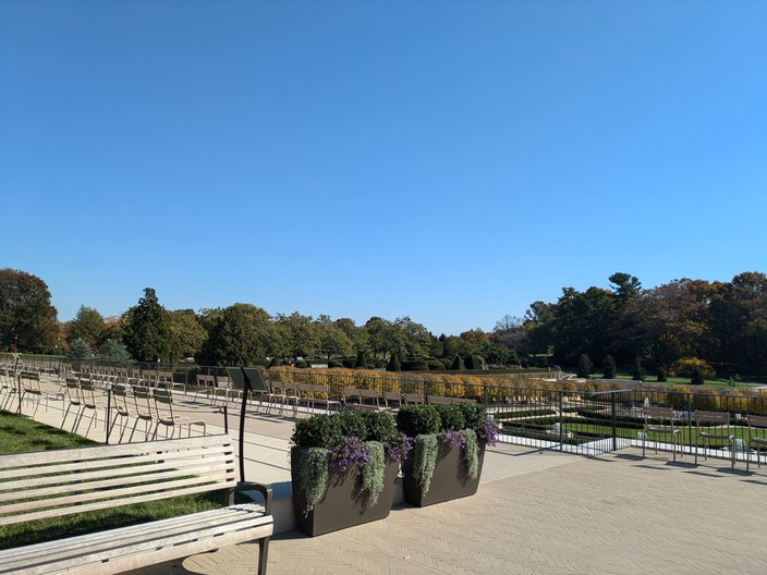 Longwood fountain garden view