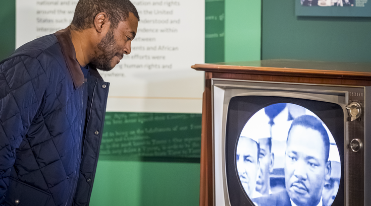 MLK Jr. I Have a Dream Speech plays in The Declaration's Journey special exhibition
