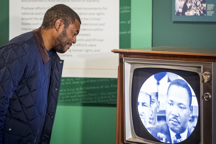 MLK Jr. I Have a Dream Speech plays in The Declaration's Journey special exhibition