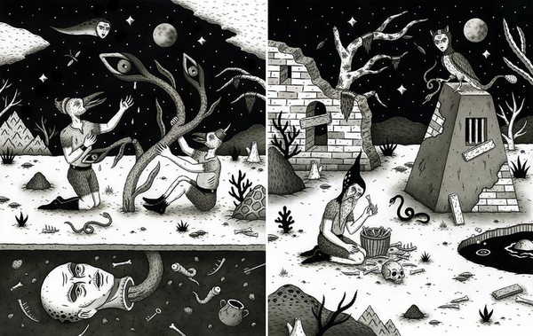 Jon MacNair's work for "Growth" and "Decay"