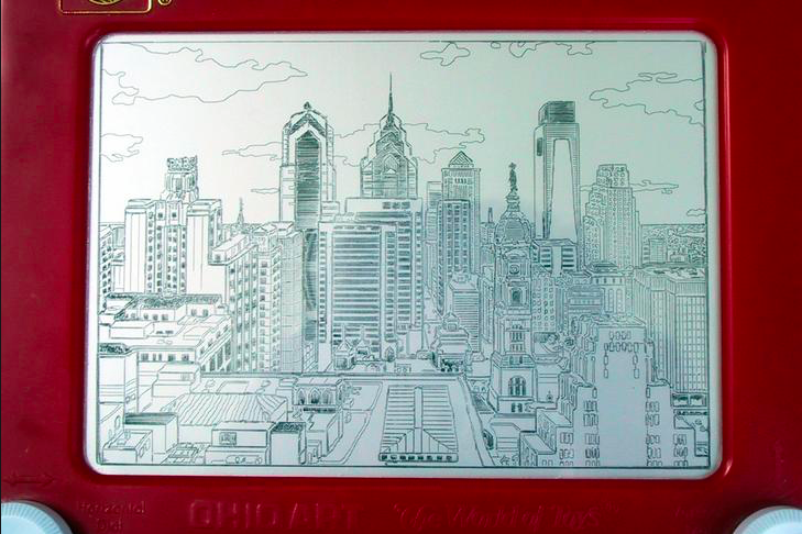 10 Very Creative Etch-a-Sketch Sketches - Toptenz.net