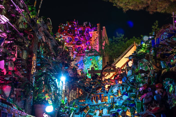 Magic Gardens after dark