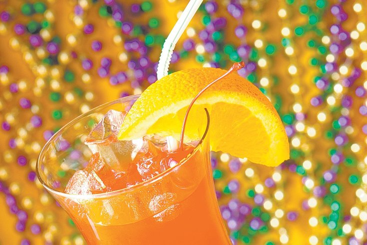 mardi gras food beverage card