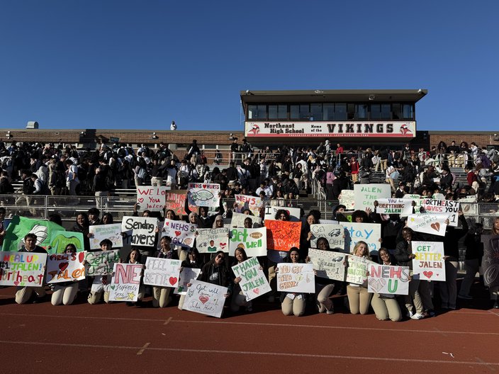 Jalen Hurts rally NEHS