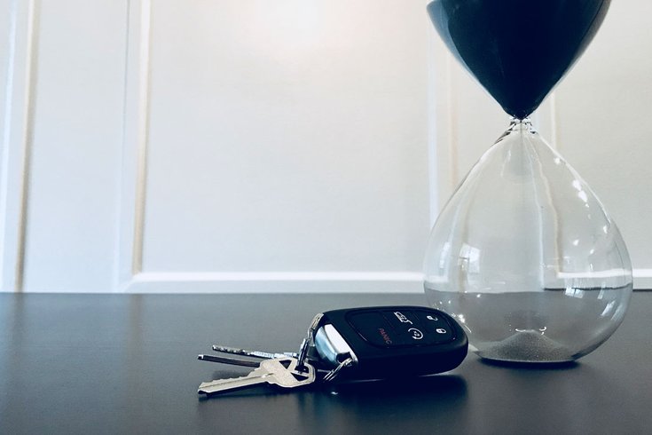 Car Keys and Hour Glass