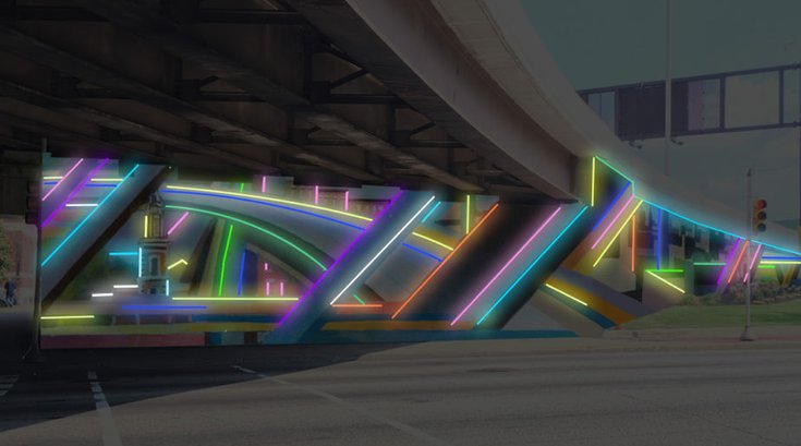 Neon mural 676