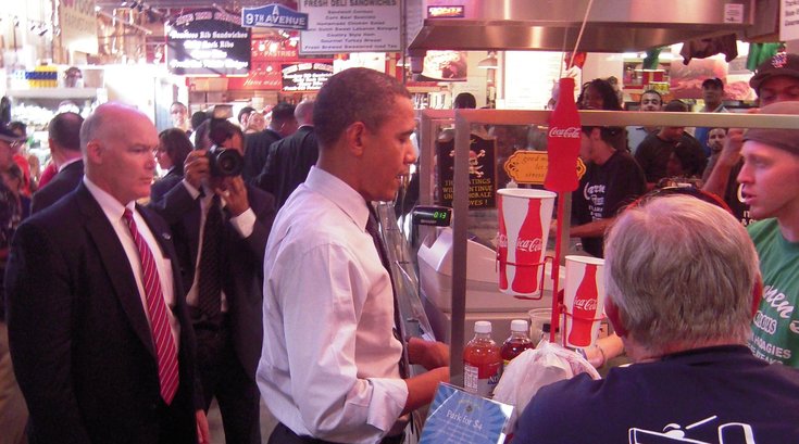 Obama at Reading Terminal Market