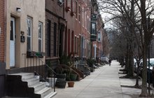 A Line of Townhomes in Philadelphia