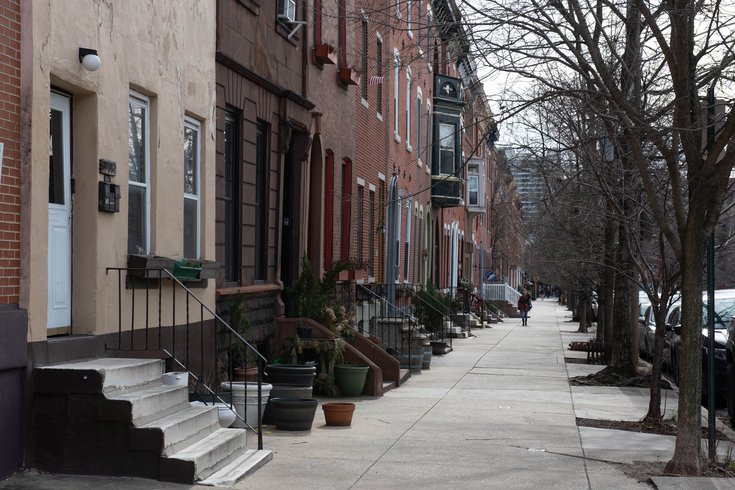 A Line of Townhomes in Philadelphia