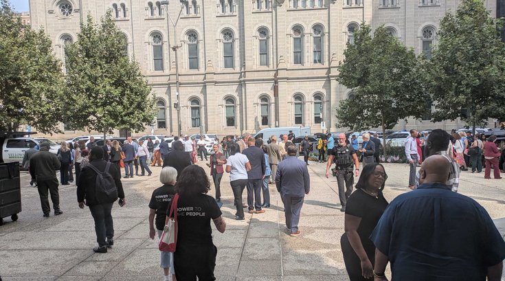 City Hall evacuation