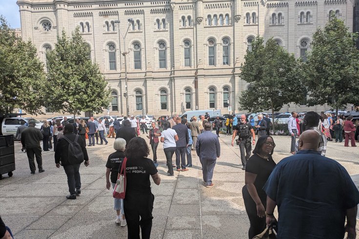 City Hall evacuation