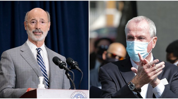 Pennsylvania New Jersey Tom Wolf Phil Murphy