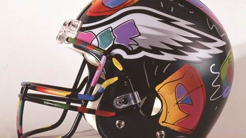 Peter Max painted an Eagles helmet