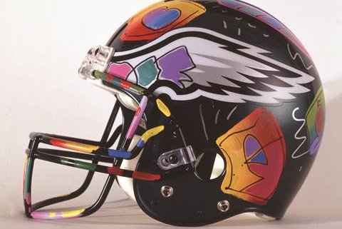 Peter Max painted an Eagles helmet