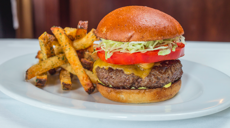 Ocean Prime burger - Philadelphia Marathon deal