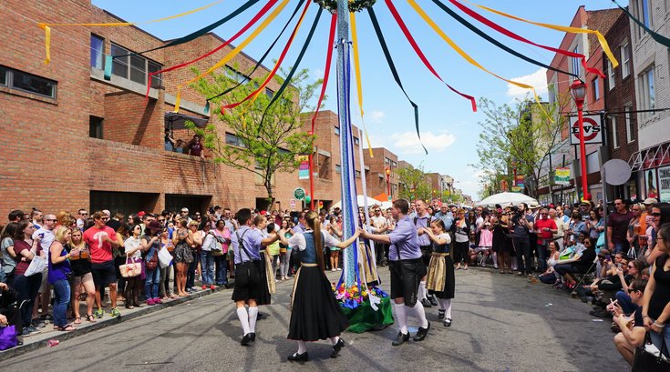 Philadelphia's largest Maypole during Maifest by Brauhaust Schmitz