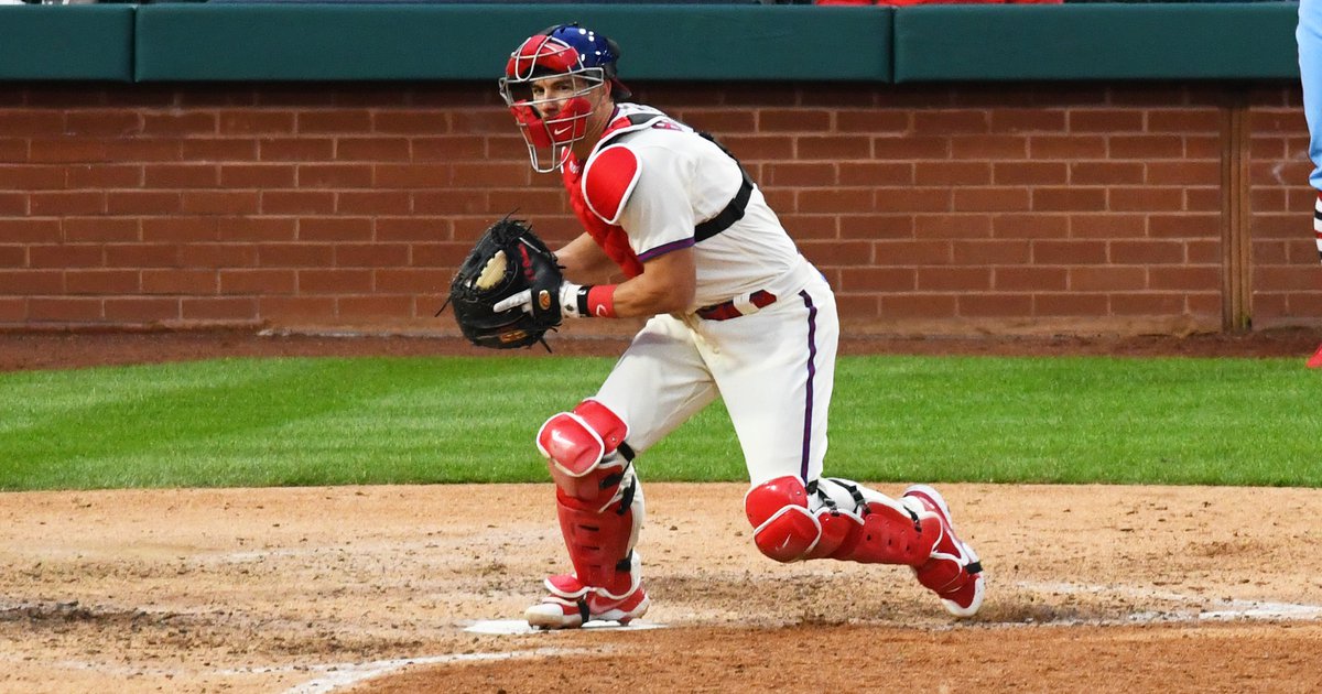 J.T. Realmuto catching for Phillies on Wednesday