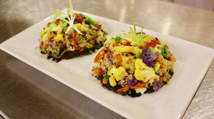 Vegetable-stuffed portobello mushrooms Independence LIVE