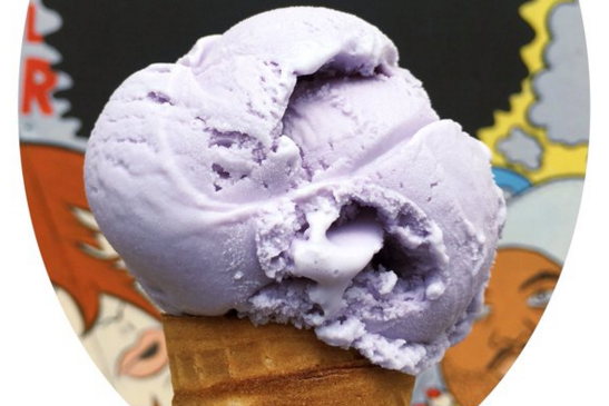 Purple Plain ice cream