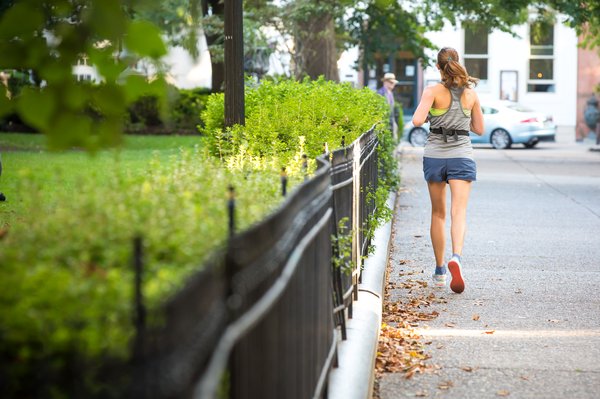 Running through Rittenhouse Square 