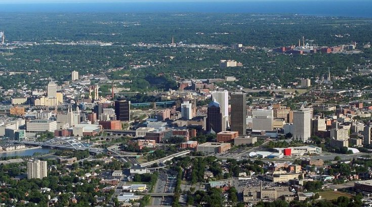 Aerial photo of Rochester