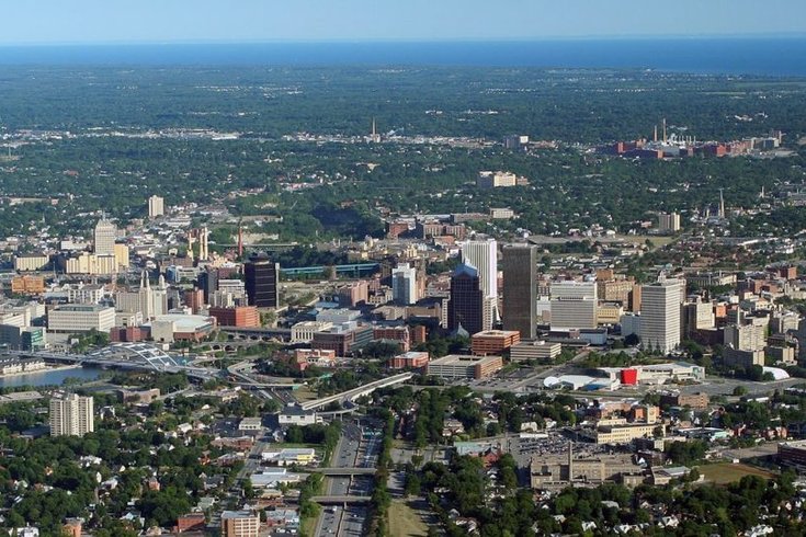 Aerial photo of Rochester