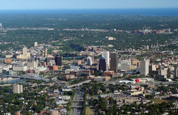 Aerial photo of Rochester
