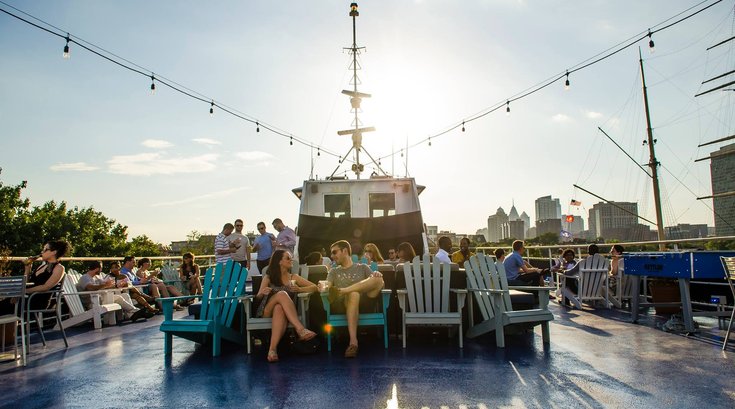 Roof deck of the Spirit of Philadelphia