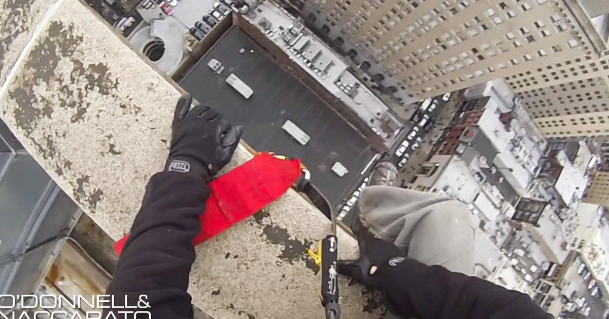WATCH: Building inspector records descent from Center City high-rise ...