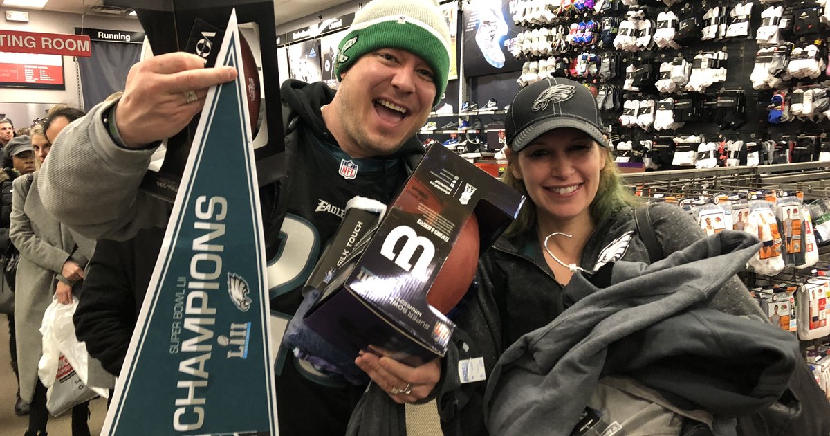 Eagles fans rush to purchase Super Bowl merchandise PhillyVoice