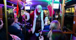 Limited - Manayunk - Santa catching a ride on the Manayunk Jolly Trolley!