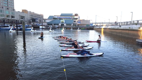 SUP Yoga at Spruce Street Harbor