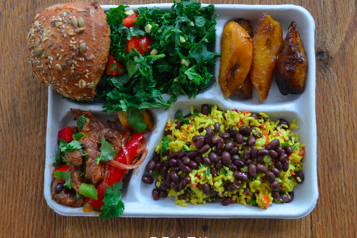 Typical school lunch in Brazil