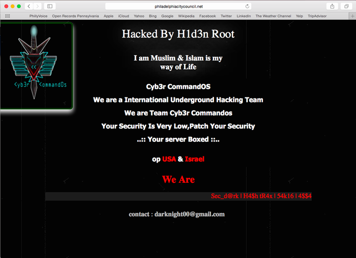 City Council Hacked