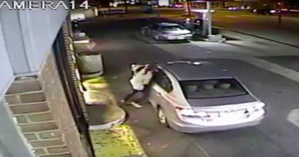 WATCH: Woman dragged as thief steals her car from Northeast Philly gas ...