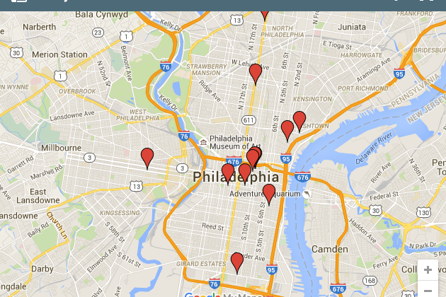 map of south philadelphia Philly Foodporn Debuts Interactive Working Map Of City S Best map of south philadelphia