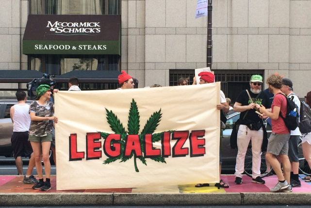 Marijuana activists protest DNC 