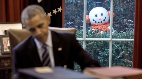 Obama Snowman Prank