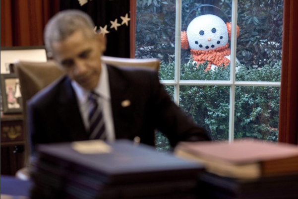 Obama Snowman Prank