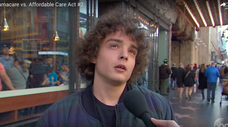 Jimmy KImmel ACA vs. Obamacare clip