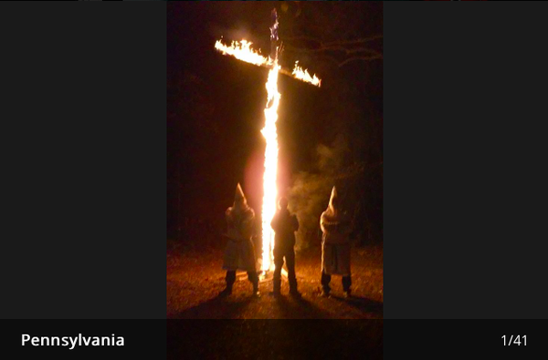 Cross burning