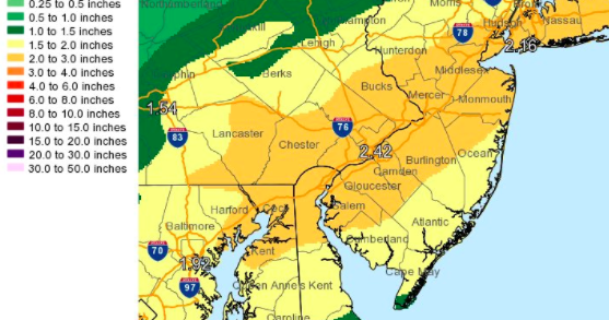 Weekend soaker could bring 2 to 3 inches of rain to Philly area ...