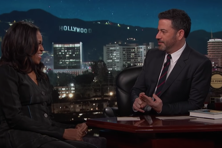 Michelle Obama appears on Jimmy Kimmel, throws a little shade 
