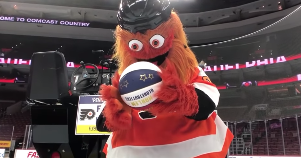 Watch: Gritty, Harlem Globetrotters team up for zamboni trick shot ...