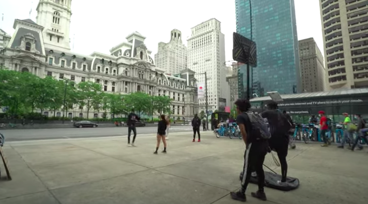 Philadelphia basketball hoop George Floyd protests
