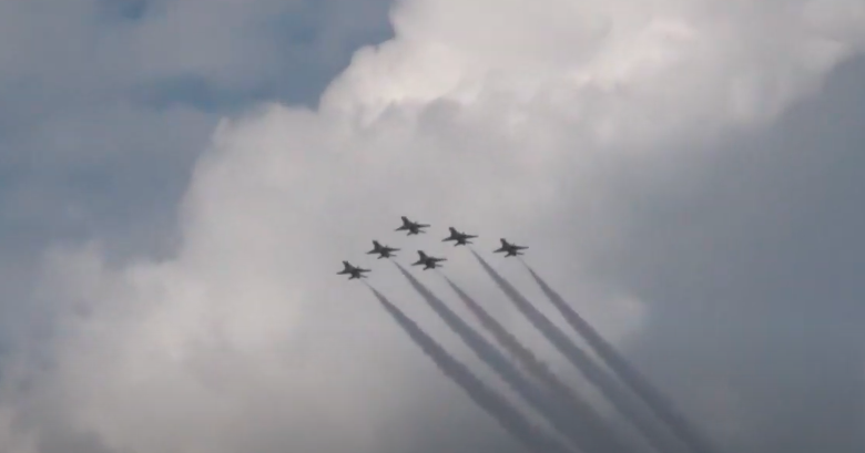 July 4 flyover at Fenway