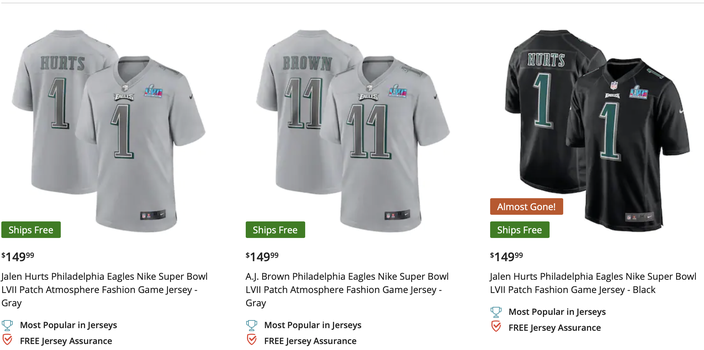 eagles jersey 2023