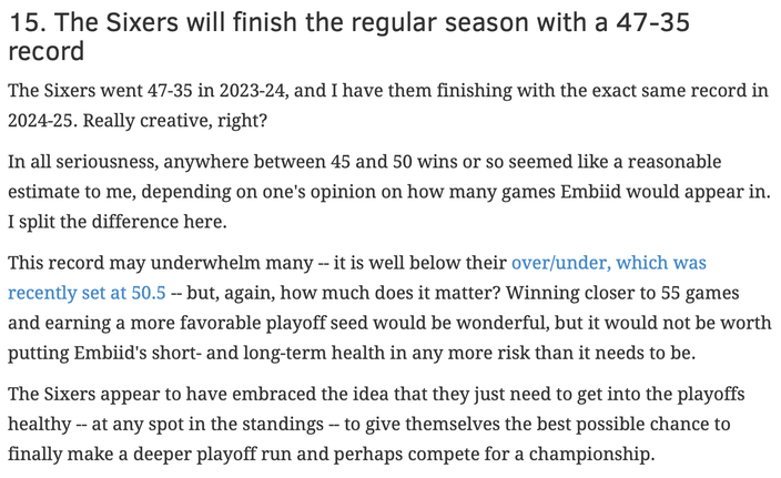 Predictions 5.3.25 5