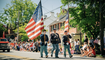 Marching in Parade Kennett Square