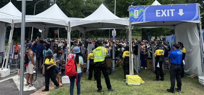 FIFA Fan Festival security lines